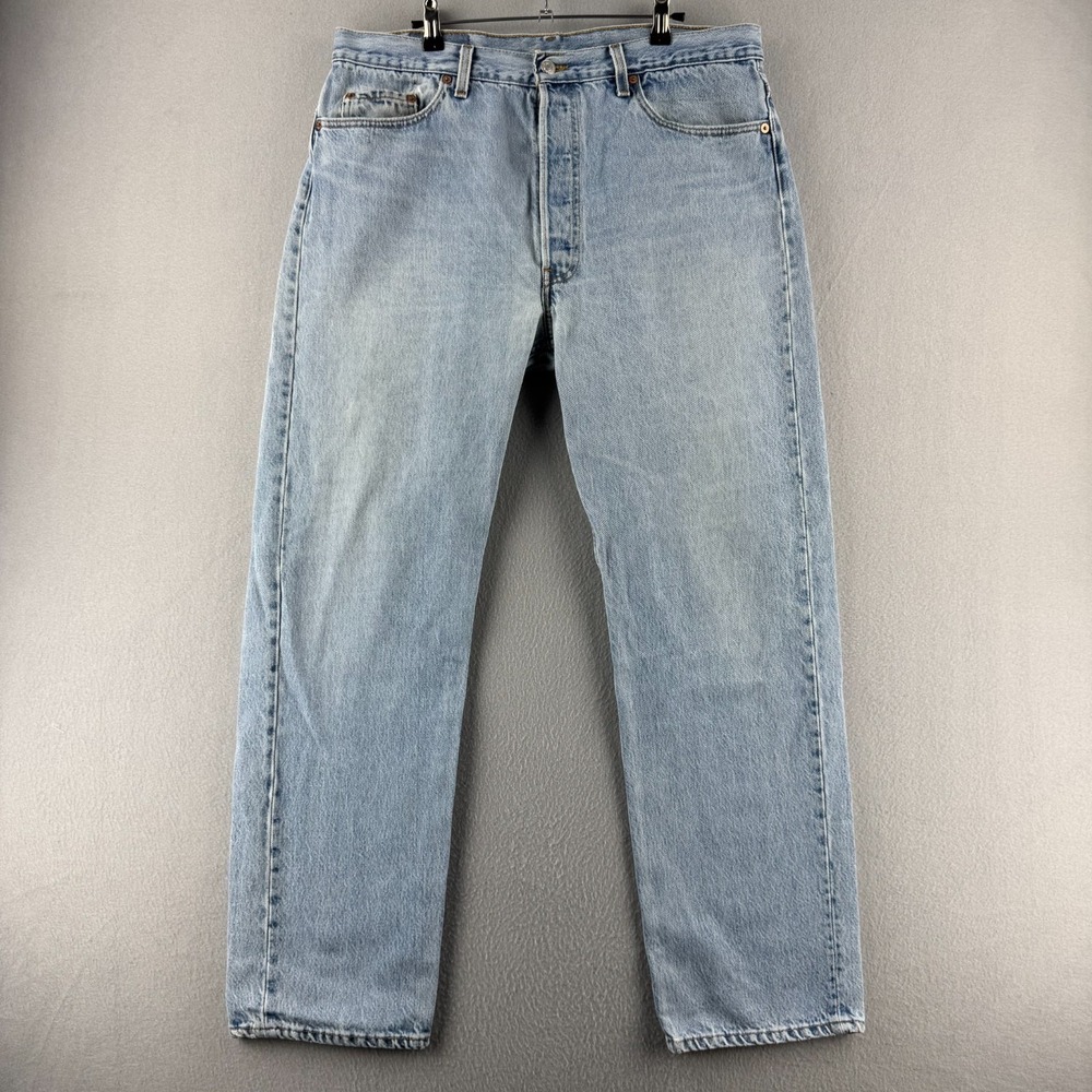 Vintage Levis Jeans Mens 38x32 (Fits 36x31) 501 Straight Leg 90s Made in USA‎